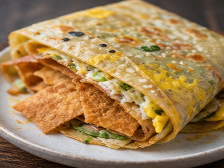 Jianbing breakfast crepe